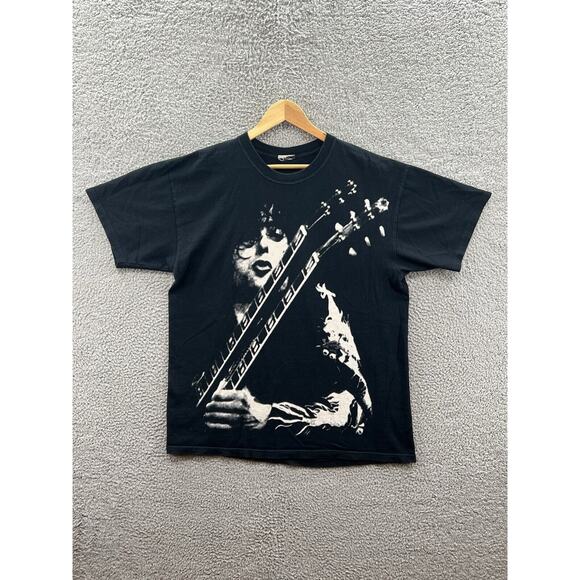 Liquid Blue 2004 Jimmy Page Led Zeppelin All Over Band T-Shirt Adult Size